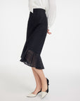 EP YAYING Elegant Fishtail Hem Midi Skirt