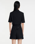 EP YAYING Black Short Sleeve Top