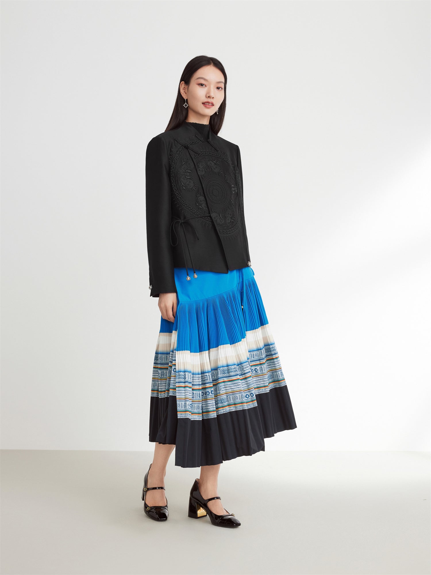 Review For Gradient Pleated Skirt YV2048 main image 1