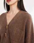 EP YAYING Yak Wool Oversized Knit Sweater