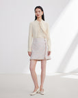 EP YAYING Pink Tweed Mini Skirt