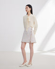 EP YAYING Pink Tweed Mini Skirt