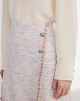 EP YAYING Pink Tweed Mini Skirt