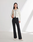 EP YAYING Black Straight Leg Pants