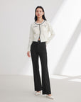 EP YAYING Black Straight Leg Pants