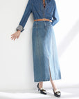EP YAYING Split Cotton Midi Skirt EGIADJ301A