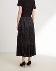 EP YAYING A-line Pleated Midi Skirt