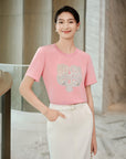 YAYING Triacetate Straight-Shoulder T-Shirt