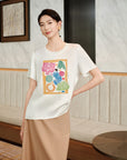 YAYING Triacetate Straight-Shoulder T-Shirt
