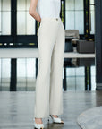 YAYING Silk Slim Flared Pants