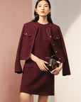 EP YAYING Tweed Wool Coat
