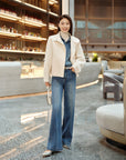 YAYING Cloud Cashmere Stand Collar Coat