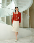 YAYING Wool Embroidered Knit Cardigan EPKPW9121AO