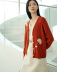 YAYING Wool Embroidered Knit Cardigan EPKPW9121AO