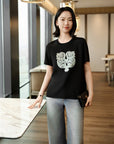 YAYING Silk Straight-Shoulder T-Shirt Top EPKES5301AH