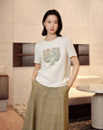 YAYING Triacetate Straight-Shoulder T-Shirt