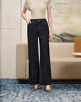 YAYING Straight-Leg Embroidered Jeans