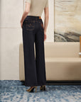 YAYING Straight-Leg Embroidered Jeans