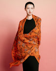 EP YAYING India Co-Creation Embroidered Cashmere Scarf Shawl