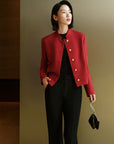 YAYING Wool Cashmere Boxy Elegant Coat