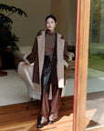 EP YAYING Yak Wool Two-Tone Double-Sided Wool Coat