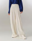 EP YAYING Mulberry Silk Wool Straight Pants EGKES6432AM