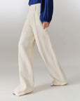 EP YAYING Mulberry Silk Wool Straight Pants EGKES6432AM