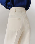 EP YAYING Mulberry Silk Wool Straight Pants EGKES6432AM
