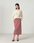 EP YAYING Jacquard Midi pencil Skirt EGKPA3527AR