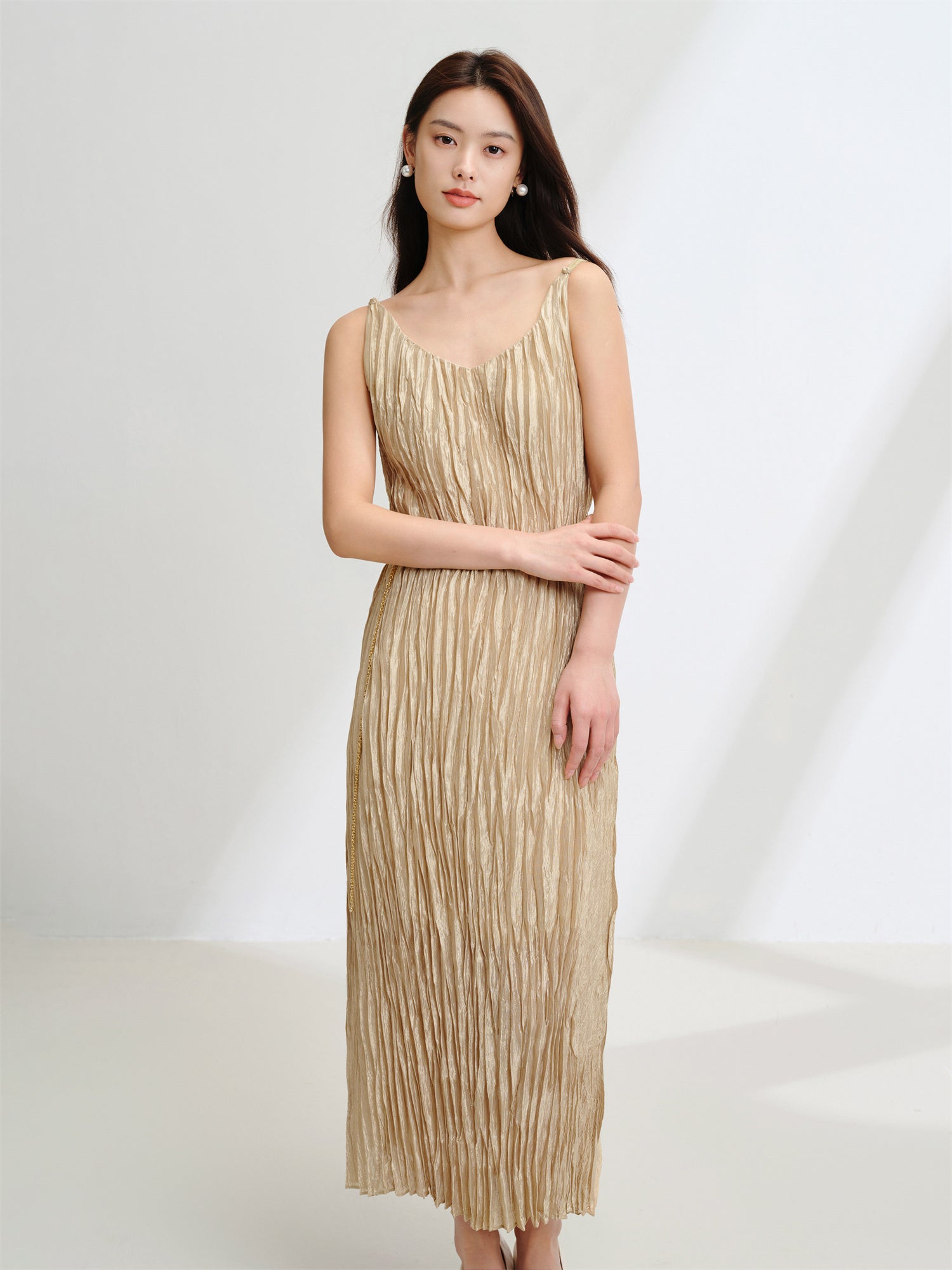 EP YAYING Pleated Cami Dress EGKEA4202AE