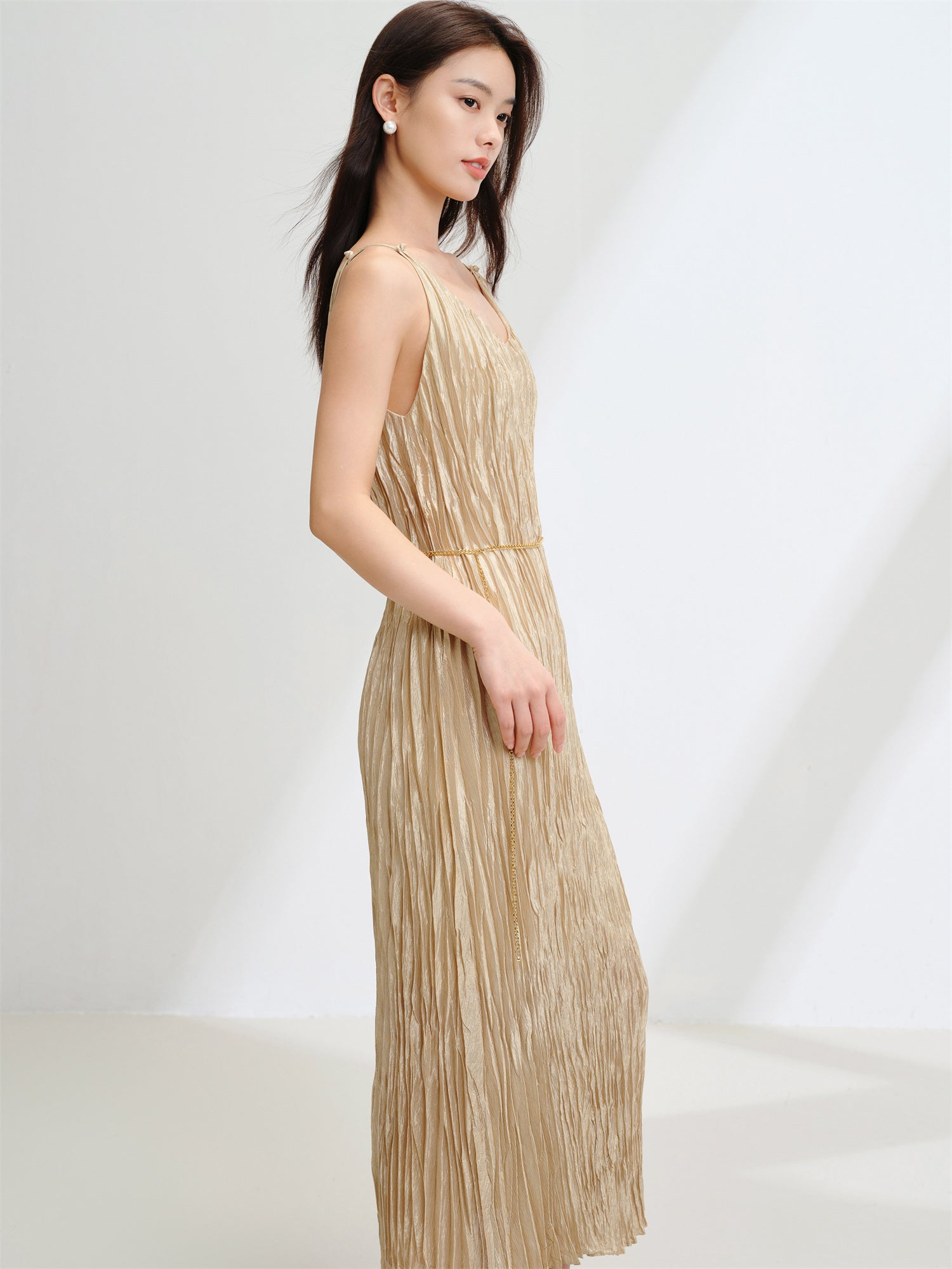 EP YAYING Pleated Cami Dress EGKEA4202AE