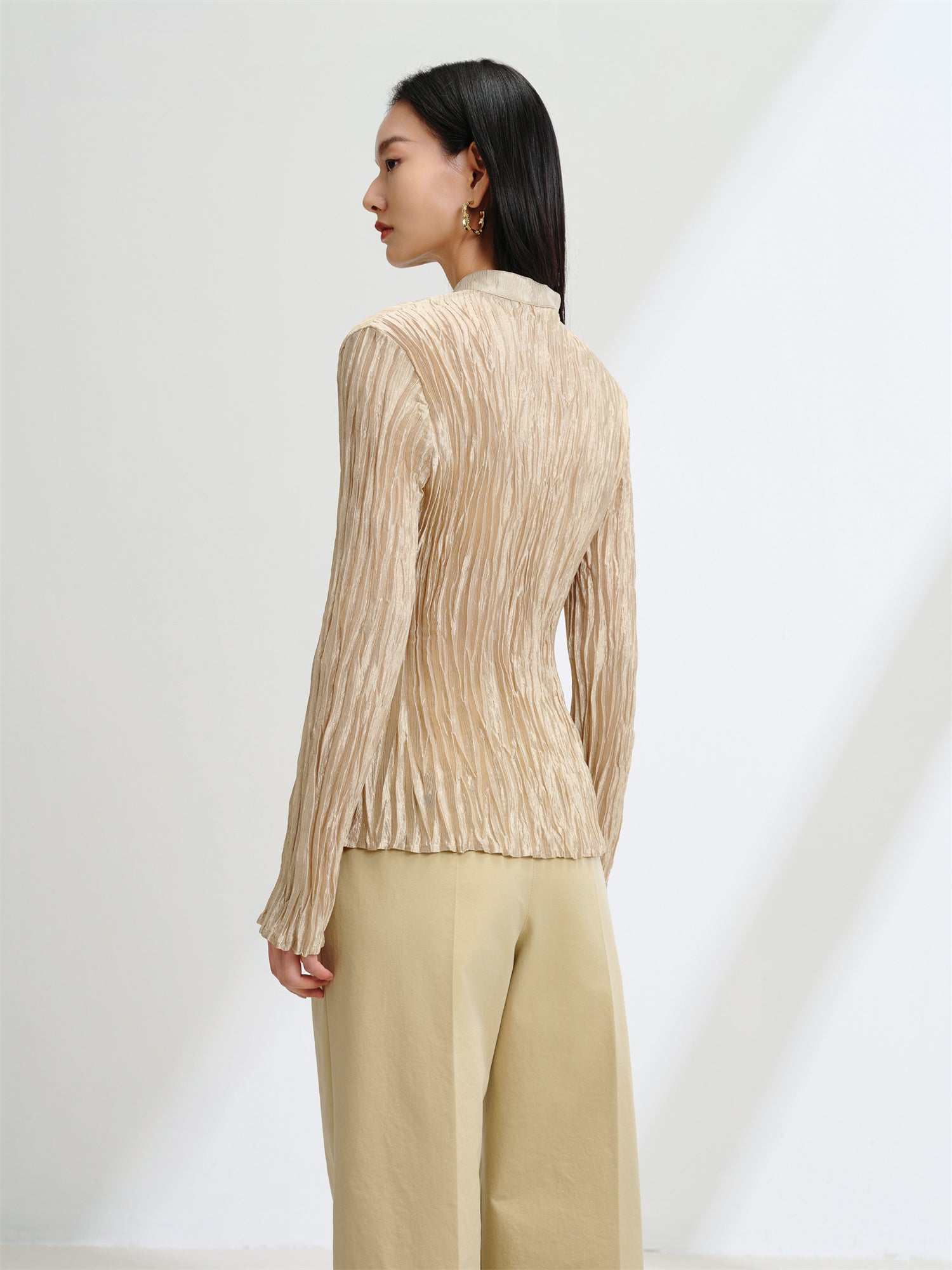 EP YAYING Waist-Cinching Slim-Fit Shirt EGKPA2236AE