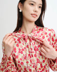EP YAYING Silk Waist-Cinching Dress EGKPS4607AR