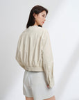 EP YAYING Leather Texture Coat EGKPP1282AM