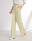EP YAYING Acetate Commuter Relaxed-Fit Wide-Leg Pants