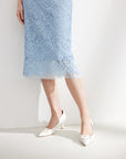 EP YAYING Blue Textured Skirt