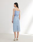 EP YAYING Blue Textured Skirt