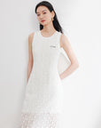 YAYING White Sleeveless Dress