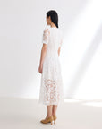 EP YAYING White V-Neck Dress