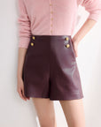 EP YAYING Burgundy Casual Shorts