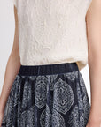 EP YAYING Chinese Style Printed Slimming Skirt