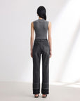 EP YAYING Black Straight Leg Pants