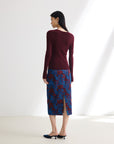 EP YAYING High-Waisted Slit Skirt