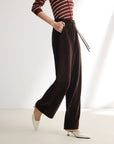 EP YAYING Chenille Straight-Leg Pants