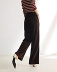 EP YAYING Chenille Straight-Leg Pants