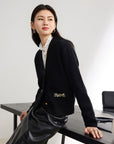 EP YAYING Pure Wool Knitted Cardigan