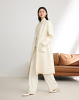 EP YAYING Double-Faced Wool Overcoat