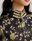 EP YAYING Chinese Style Jacquard Shirt