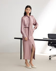 EP YAYING Silk-Wool Pleated Skirt