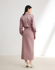 EP YAYING Silk-Wool Pleated Skirt